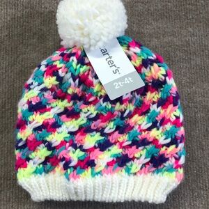 NWT Carters rainbow beanie size 2T-4T